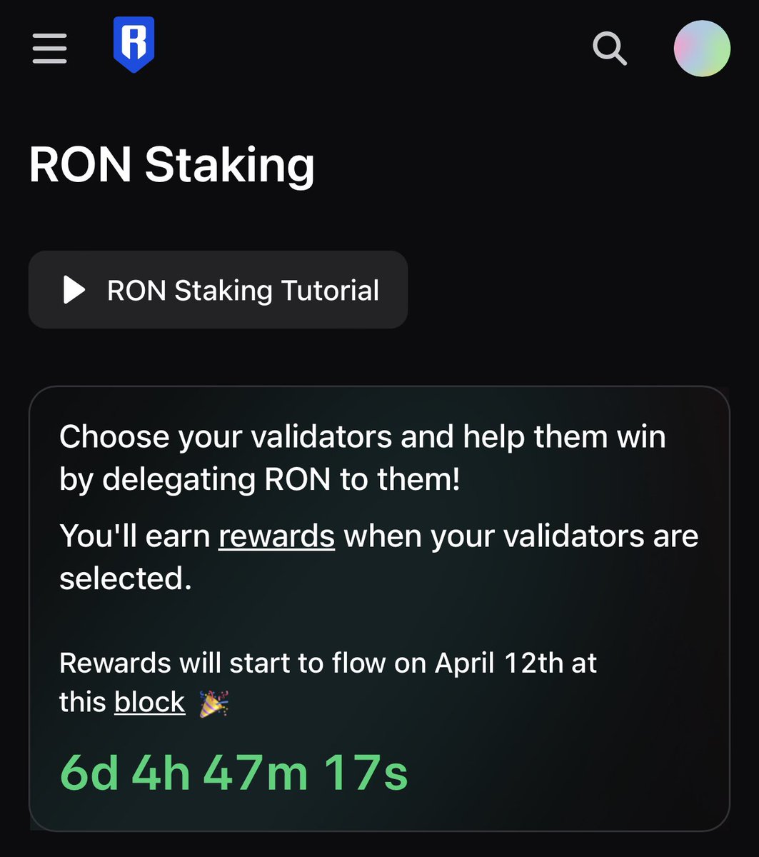 $RON Validator Update 👺 ✅ 250k $RON secured ✅ Node Setup ✅ Operations 📌 Just working on the feasibility studies to better serve our Community. Thank you for all those who expressed their support to delegate. 🤝