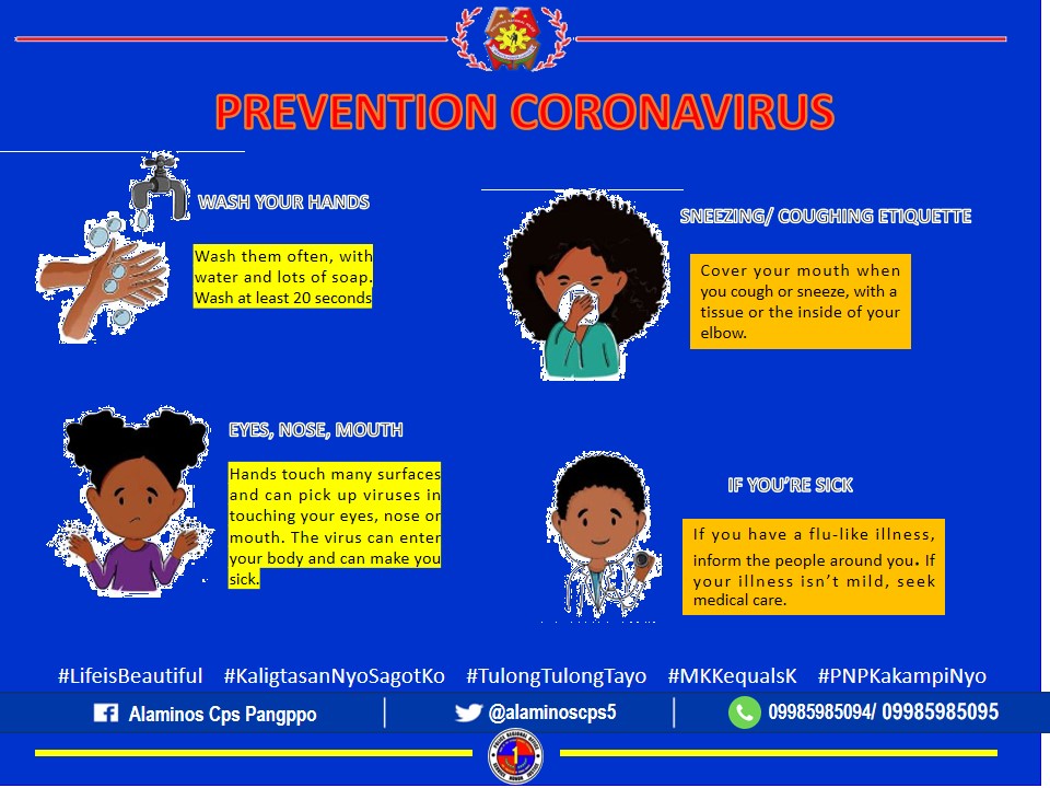 pcr_alaminos's tweet photo. COVID-19 PREVENTION TIPS
#lifeisbeautifull
#MKKequalsK
#PNPKakampiNyo
#TulongTulongTayo
#KaligtasanNyoSagotKo
#LagingHandangMaglingkod
#PulisPangasinanMaaasahan https://t.co/zYHZVD0Op7
