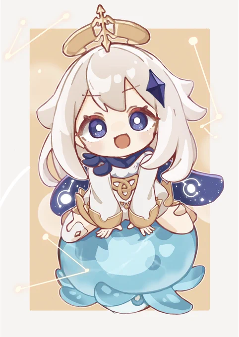 この2人(?)のサイズ感がたまらない#原神 