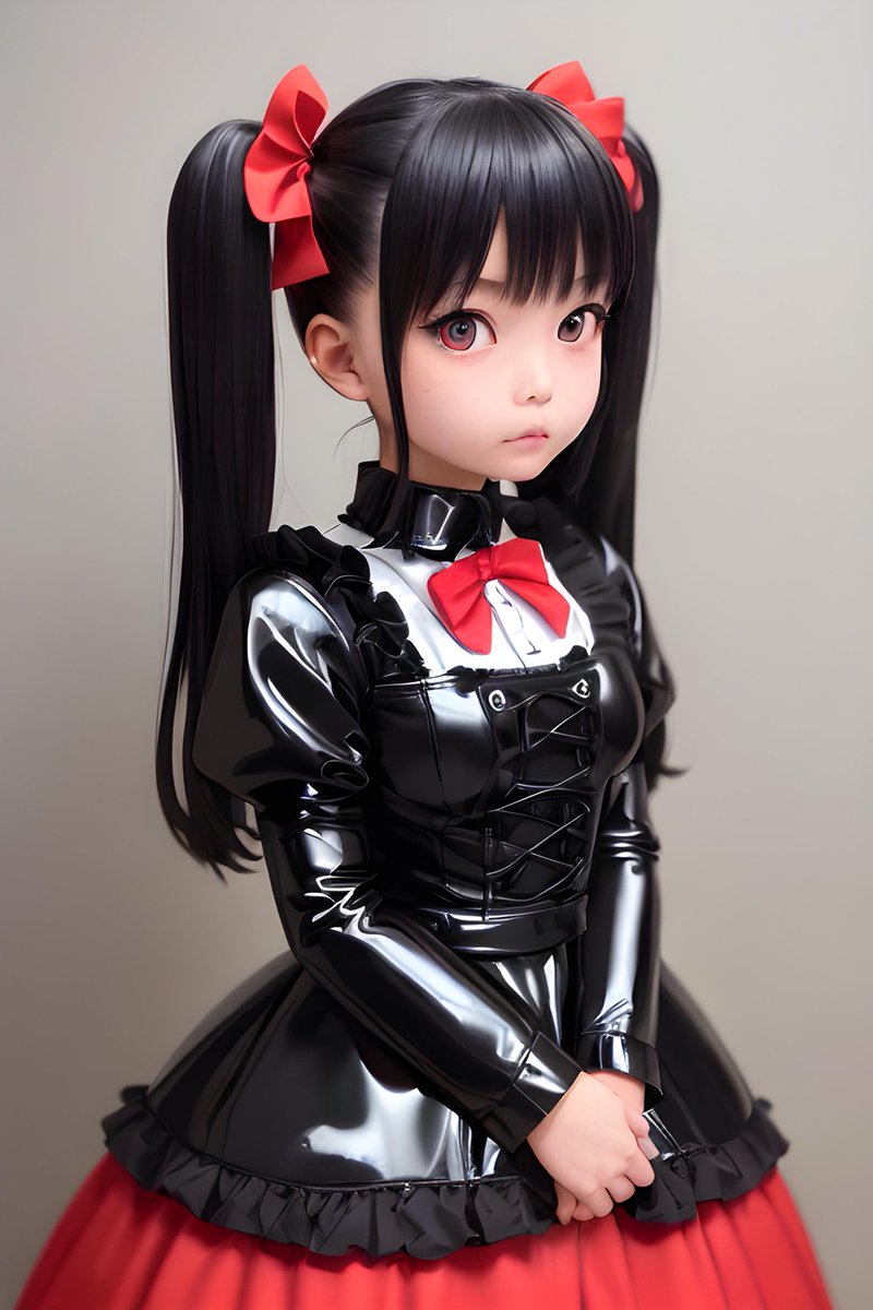 Wendy🇯🇵AI art🎨 on Twitter "red and blackとlatexとgothic lolitaで某アイドル風に