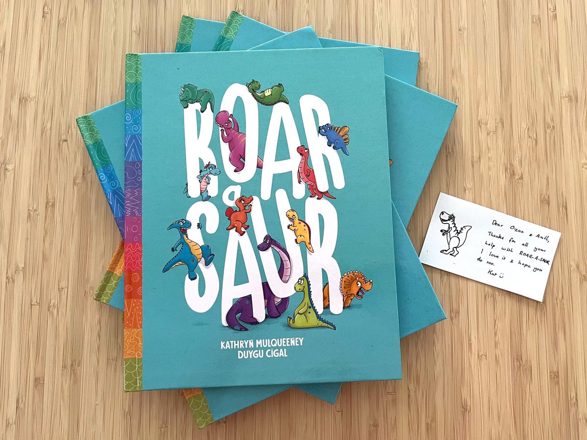 TadaaBook's tweet photo. The delivery person has made us happy two days in a row.
Roar a Saur is here, full of Roar-some fun!

Written by Kathryn Mulqueeney
Illustrated by Duygu Cigal

#kidlit #kidlitart #picturebook #childrensbook https://t.co/zB17IN7DiH