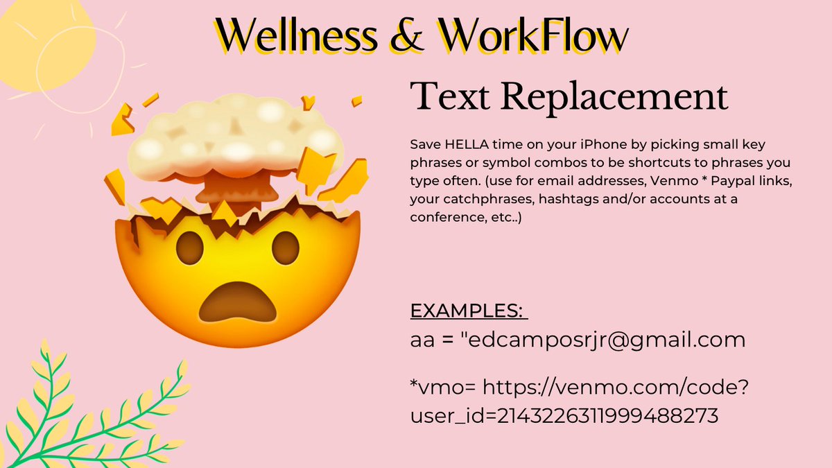 #WellnessWorkflowWednesday

If you are using an iPhone & a Mac & aren’t using Text Replacement, you are missing out on shaving a lot of time off your workflow.

If you have an Android, what you can do is…get an iPhone.  😂 

Watch this video for the deets
youtu.be/myMLNsAvnWg