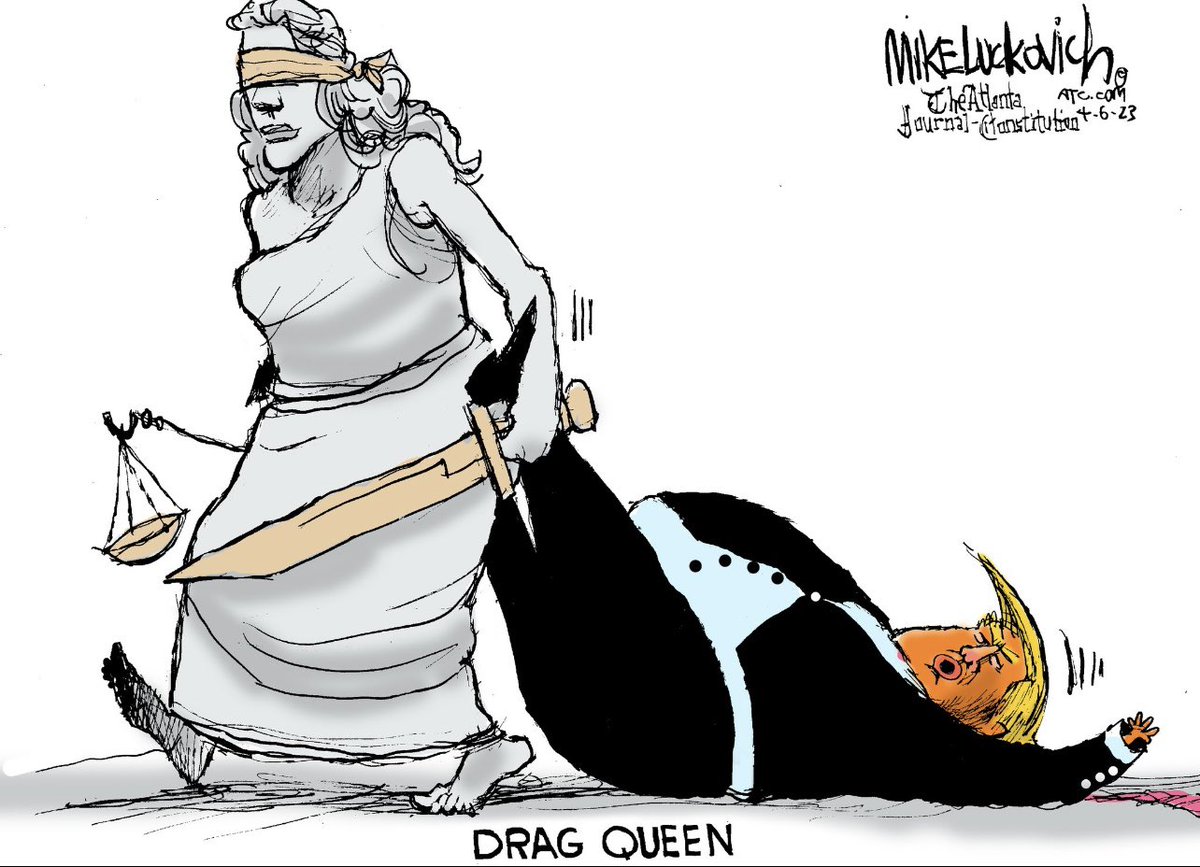 MaryandWinnie's tweet photo. @MuellerSheWrote Or how about this remarkable political cartoon from the brilliant @mluckovichajc https://t.co/5YO5SETb2w