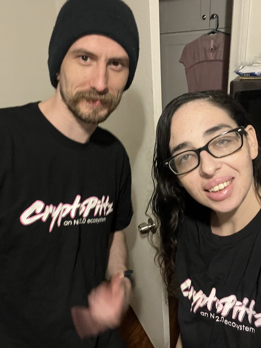 joshplows3's tweet photo. Got our @CryptoPittz shirts in the mail shoutout @DillyDillyNfts an @brotmans!!!!! https://t.co/jAsc13oVRJ