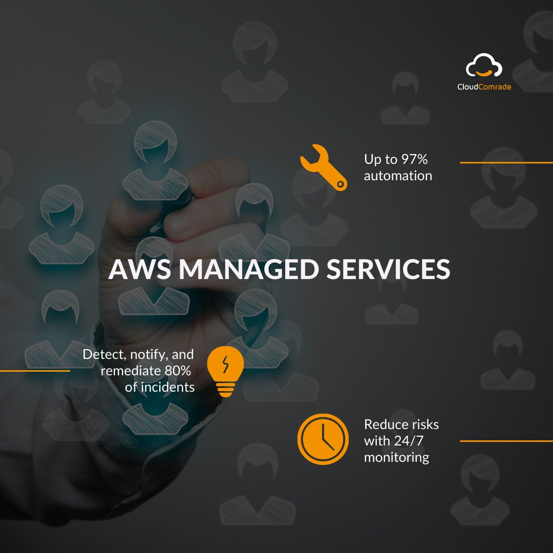 cloudcomrade's tweet image. Free up your team to focus on more innovation with AWS Managed Services offered through Cloud Comrade. You could enjoy an average of 25% operational and AWS cost savings! Contact us: zurl.co/tX2W

#aws #cloudcomputing #awsmanagedservices #awscloud #cloudtechnology