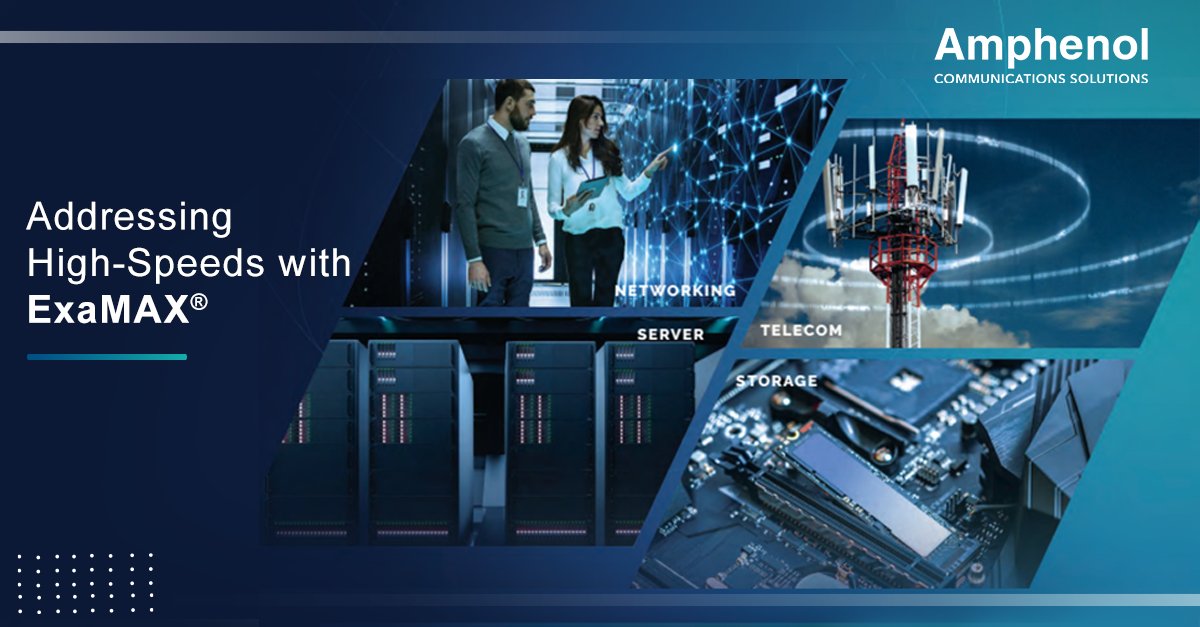 AmphenolCS's tweet photo. Check out our latest #blog and explore the #ExaMAX® I/O range, Amphenol’s new and improved high-speed connectivity cabled #backplane solution.  https://t.co/xCMxmaGXJH #Amphenol #HighSpeedData #ExaMAXIO #CabledBackplane https://t.co/1HfvPUeMyo