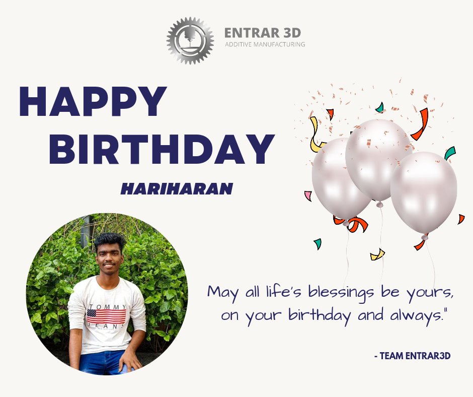 Entrar3dprint's tweet photo. “Hoping your birthday brings you many happy reasons to celebrate!” https://t.co/Q32xulQQjY