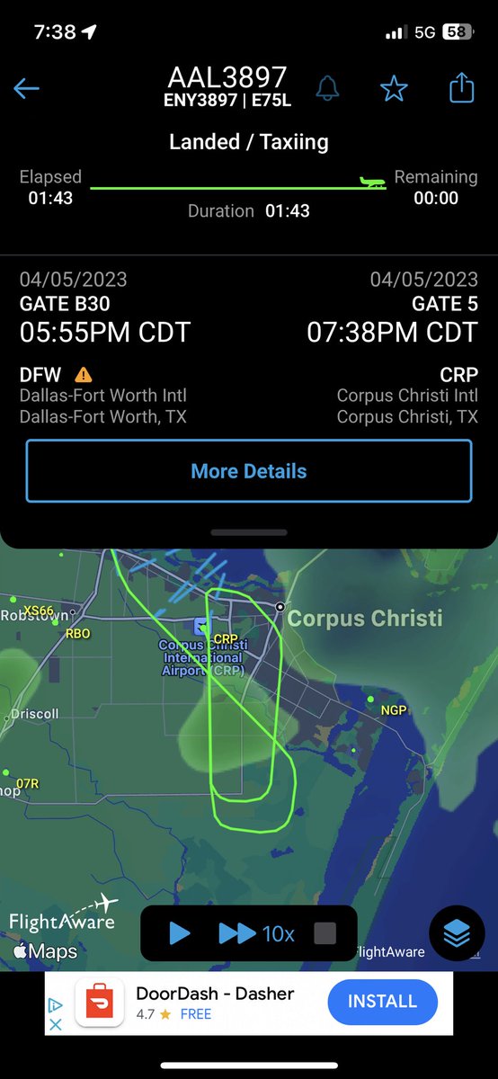 jbrecht101's tweet photo. @AmericanAir can we get an explanation on why we aborted this landing today??  Disappointed not one comment on the situation from the crew. Thanks! https://t.co/D2qsvW2kdv