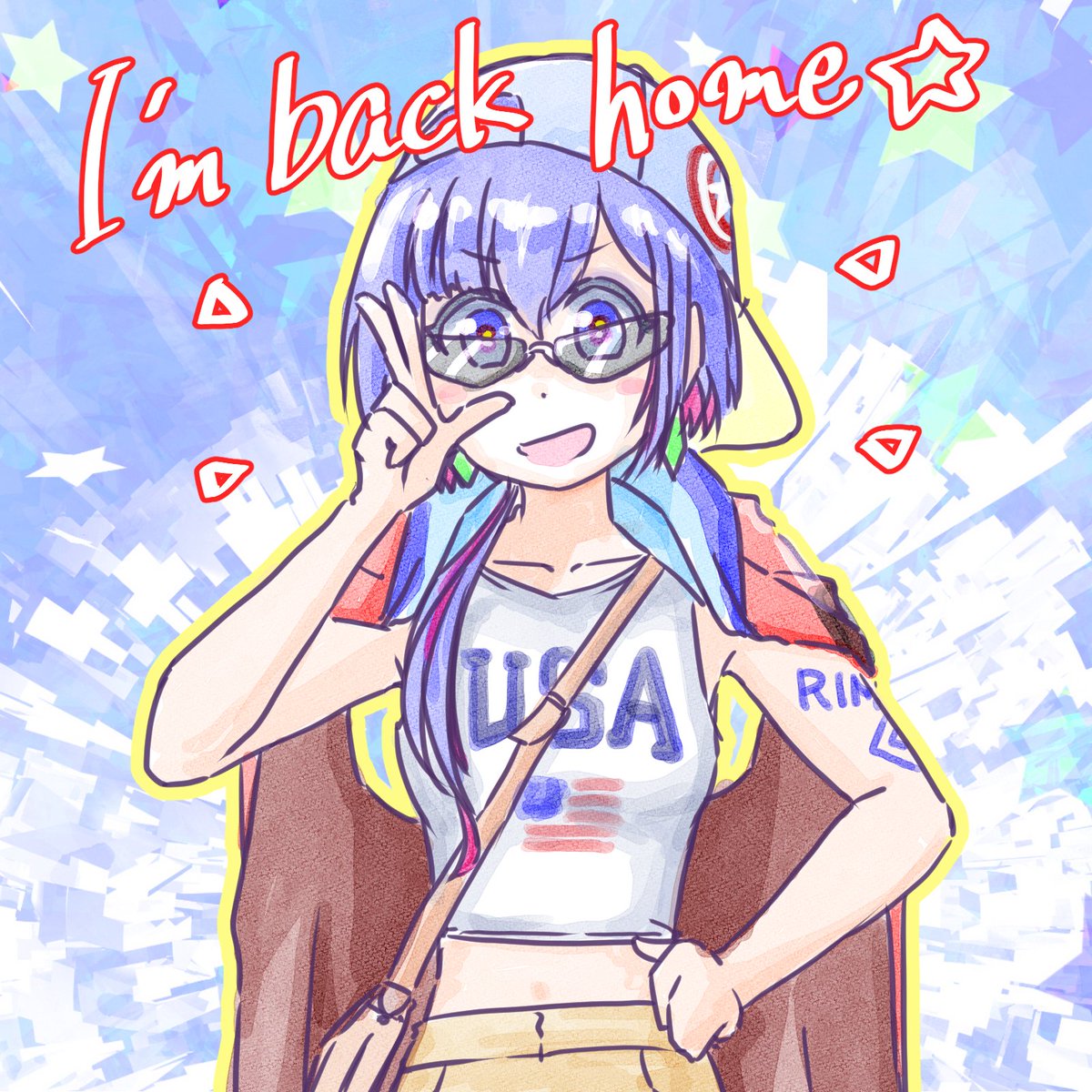 「welcome home RIM#理芽#理芽美術部 」|OGA-SAN🔭🎸🎨観測結束絵描き垢のイラスト