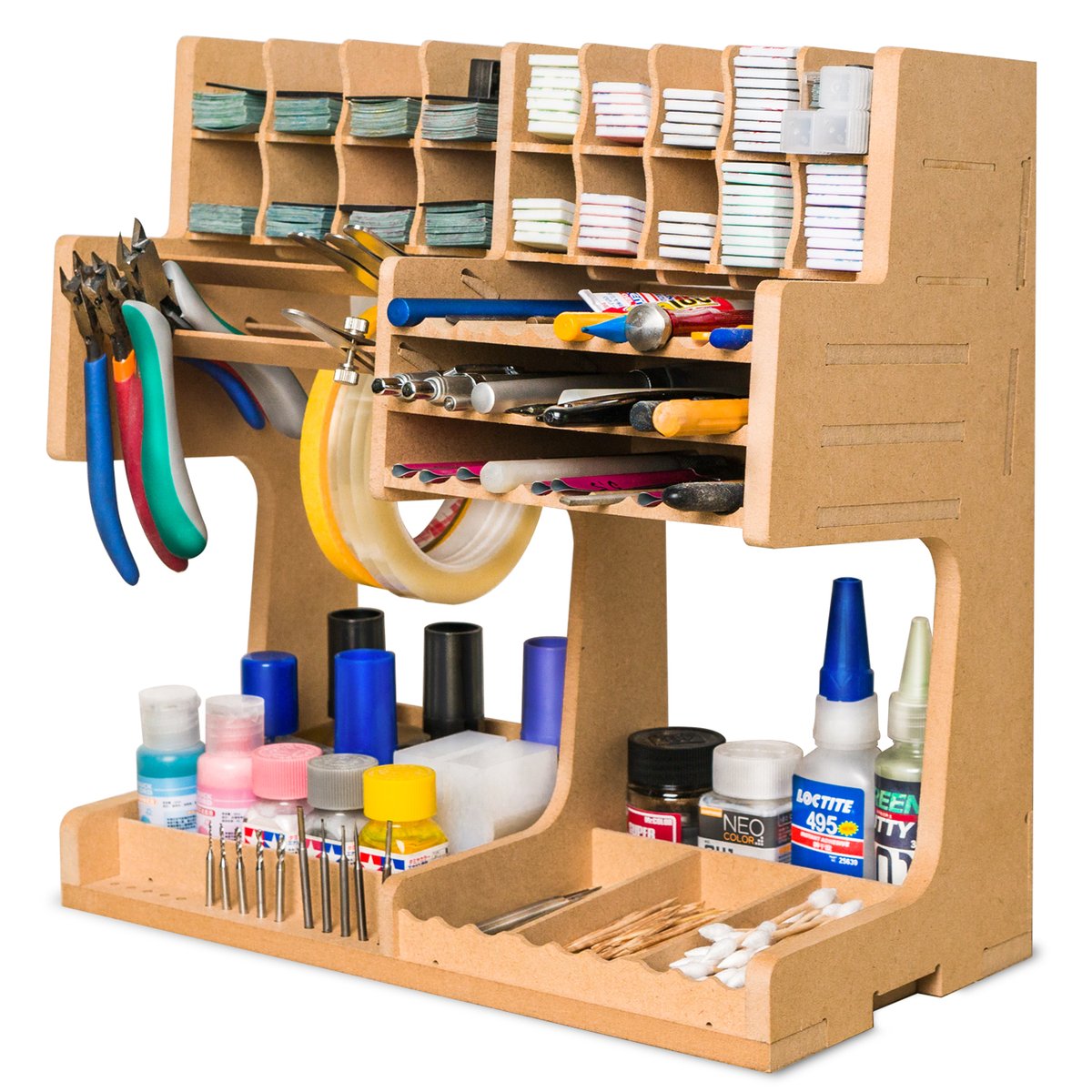 Bucassoworkshop's tweet photo. After VS Before😜
When you have Bucasso's paint rack Gk1, what do you use it for #hobby #paintstorage #hobbyspace #paintrack #hobbymodelkit #woodenstorage #paintingtool #modelkit #workstation #paintshelf #scalemodel  #plamodel #paintingminis  #workbench #plasticmodel #bucasso https://t.co/uw1v9Gm7Yr