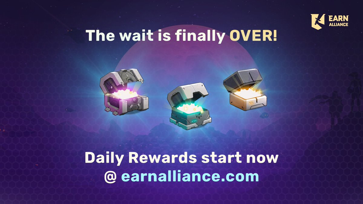 EarnAlliance's tweet photo. 📢DAILY REWARDS START NOW!🛍️

Login to https://t.co/CxI76BFgMX, scroll The Wall to unlock power, token and NFT rewards! 😍

Show them off using #EarnAllianceDailyRewards! https://t.co/guEMzFECAD