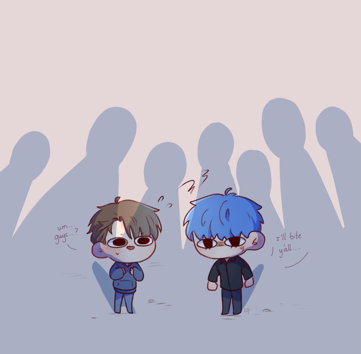 GingerTea_16's tweet photo. Two tiny leaders 
#홍중 #민재 https://t.co/5AT4vUIGcO