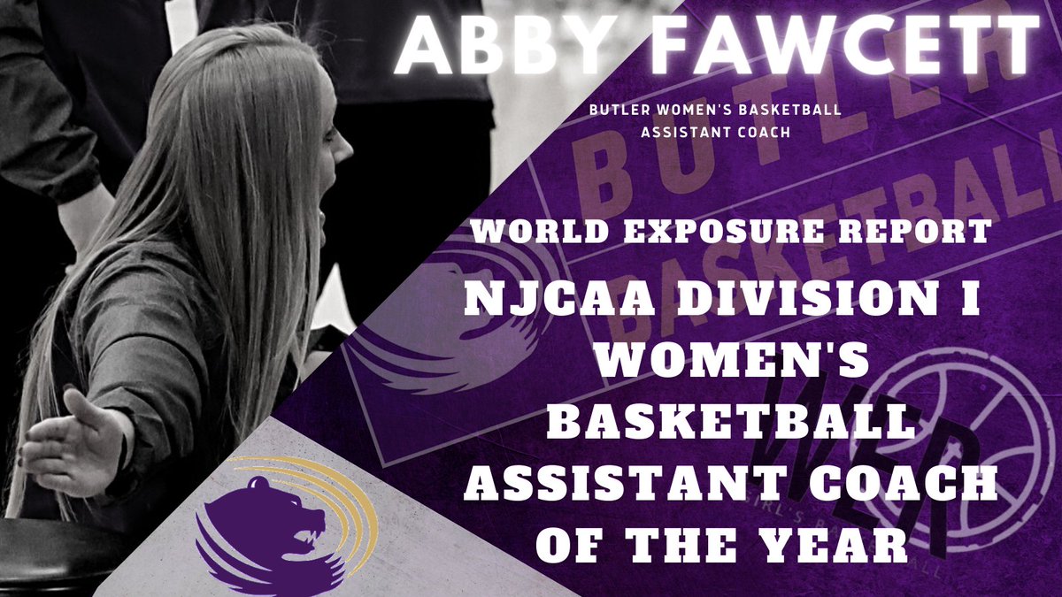 Abby Fawcett Named World Exposure Report's NJCAA Women's Basketball Assistant Coach of the Year!

<a href="/ButlerCCWBB/">Butler Women's Hoops</a> | <a href="/WorldExposureWB/">World Exposure Report Women’s Basketball</a> 

🔗- butlergrizzlies.com/sports/wbkb/20… 

#RoarGrizz🐻