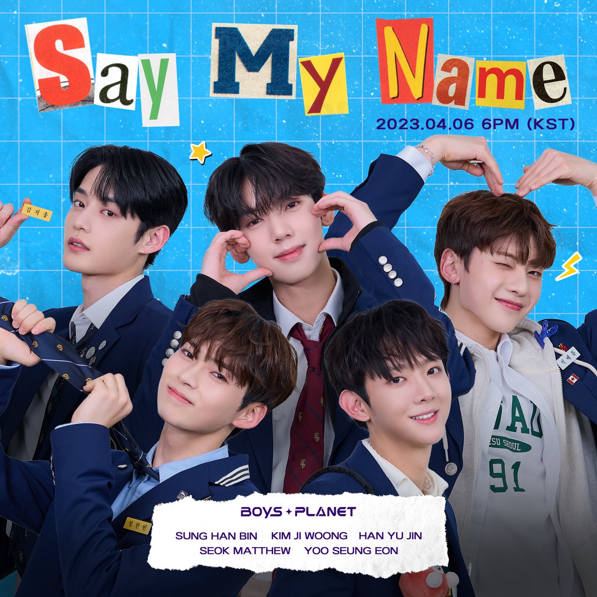 _mnetboysplanet's tweet photo. <ARTIST BATTLE> 신곡 컨셉 포토 | Say My Name

오늘 저녁 6시, 각기 다른 다섯 가지의 매력을 담은
<아티스트 배틀>의 신곡이 발매됩니다!

기대 많이 해 주실 거죠? ˃̵ ᴗ ˂̵✦

5세대 신인 K-POP 보이그룹 데뷔 프로젝트
〈#BOYSPLANET〉

#SayMyName #세이마이네임 #보이즈플래닛 #Mnet https://t.co/tOe73Sv9S4
