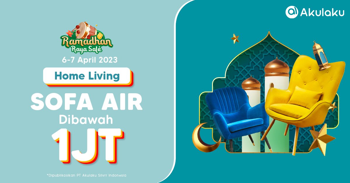 akulakuID's tweet photo. Siapa yang lebaran mau ganti sofa nih?✋
Cocok banget nih ada SOFA FAIR HARGA DI BAWAH 1JTAN🛋️🏠
Di checkout di sini! https://t.co/buCxb043jM
#PromoHomeLiving #AkulakuIndonesia #SofaCantik #SofaSultan #Termurah #RamadhanRayaSale #RamadhanJadiMudah #SofaFair https://t.co/WiugQnS9uc