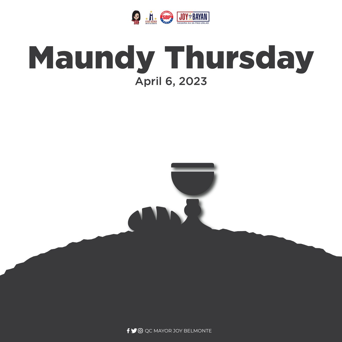 QCMayorJoy's tweet photo. “When you look at the Crucifix, you understand how much Jesus loved you then. When you look at the Sacred Host, you understand how much Jesus loves you now.” – Blessed Mother Teresa

#MaundyThursday https://t.co/eCXKGgDqUl