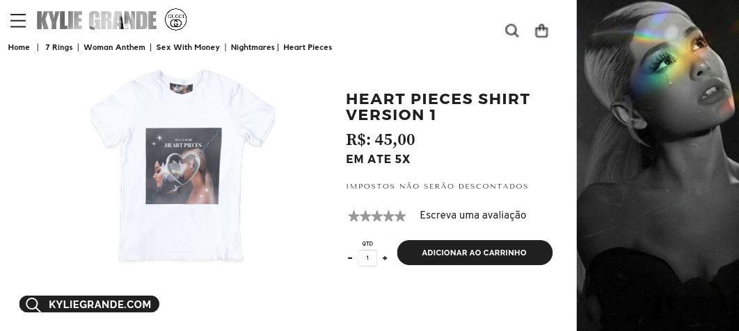 donadohallu's tweet image. -- Heart Pieces Shirt Version 1

[#] @RHallucinado #SalesHLC #HeartPiece #KylieGrande #SocialHLC #NewAlbum