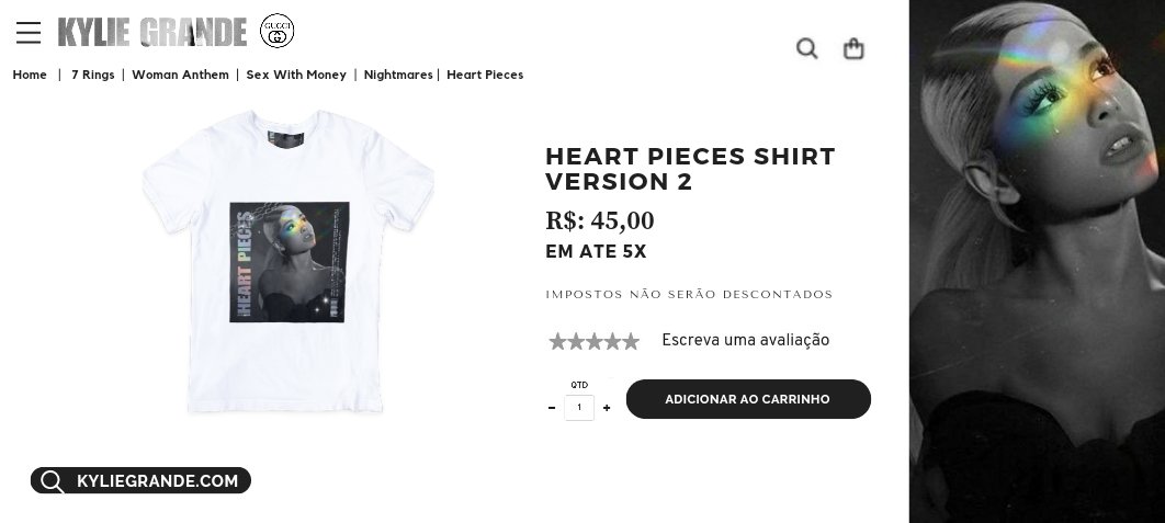 donadohallu's tweet image. -- Heart Pieces Shirt Version 2

[#] @RHallucinado #SalesHLC #HeartPiece #KylieGrande #SocialHLC #NewAlbum
