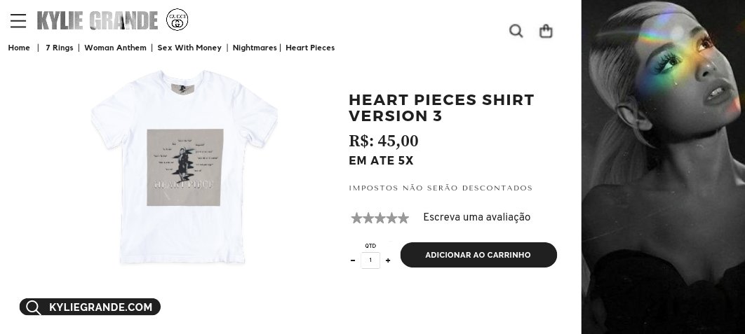 donadohallu's tweet image. -- Heart Pieces Shirt Version 3

[#] @RHallucinado #SalesHLC #HeartPiece #KylieGrande #SocialHLC #NewAlbum