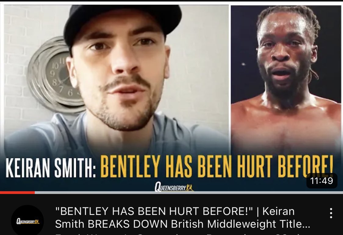 Nice speaking to British Middleweight Title challenger <a href="/kieransmith15/">KIERAN SMITH</a> who is absolutely full of confidence that he will dethrone <a href="/2Sharp_d/">Denzel Bentley</a> next week ⚠️ 

<a href="/Queensberry/">Queensberry Promotions</a> <a href="/UnibetLowdown/">The Unibet Lowdown</a> <a href="/SamKynoch/">Sam Kynoch</a> 

🎥 youtu.be/dbjskiASdyI