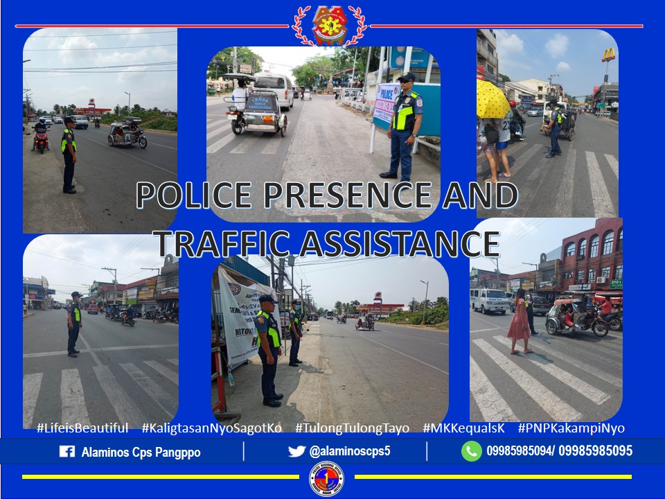 pcr_alaminos's tweet photo. Police presence and traffic assistance
#lifeisbeautifull
#MKKequalsK
#PNPKakampiNyo
#TulongTulongTayo
#kaligtasannyosagotko
#LagingHandangMaglingkod
#PulisPangasinanMaaasahan https://t.co/n9mWdk0niP