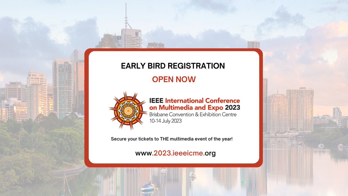 Reminder, just a few more weeks until Early Bird closes! Get in while you can. #IEEEICME2023 #ICME2023