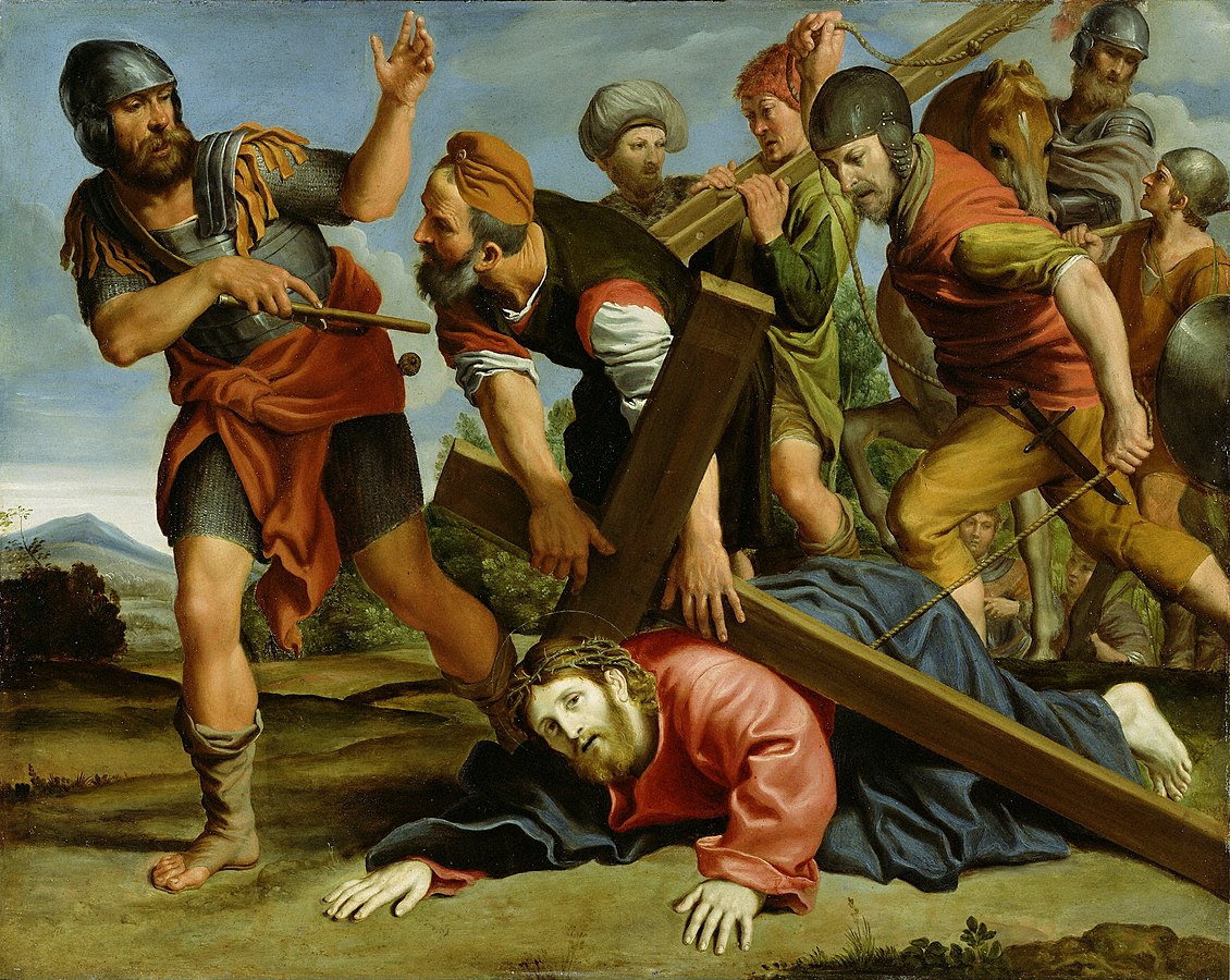 Antonio79B's tweet photo. Oggi nel 1641 moriva il pittore #Domenichino, pseudonimo di Domenico Zampieri.  

(LA STRADA PER IL CALVARIO, anno 1610 circa, olio su rame, 537 mm x 676 mm, @GettyMuseum, Getty Center, #LosAngeles).  

#GiovedìSanto.

#6aprile. https://t.co/LD7zBQWkVs
