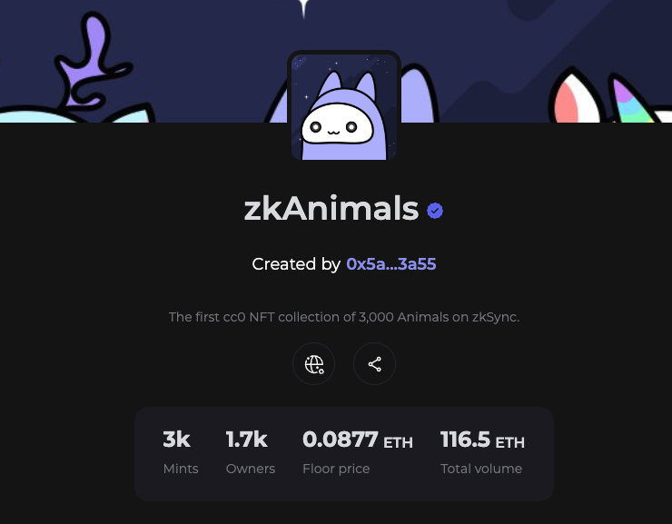 ZkAnimals's tweet photo. Total volume👀🚀
Thank you for zkAnimals fam🐱
#zkAnimals https://t.co/rRhK8k9qYu