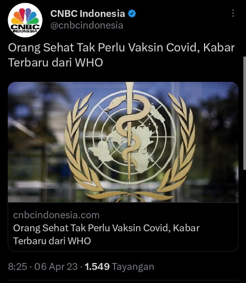 Untuk Masyarakat, Bagaimana Rasanya Menjadi Kelinci Percobaan Big Pharma dan WHO Selama Tiga Tahun ? 

Sekalian Kemenkes, Kominfo, Profesor, dan Dokter, yang mengatakan saya menyebarkan berita hoax. Minta maaf donk sama saya. 

Silahkan corat coret disini.