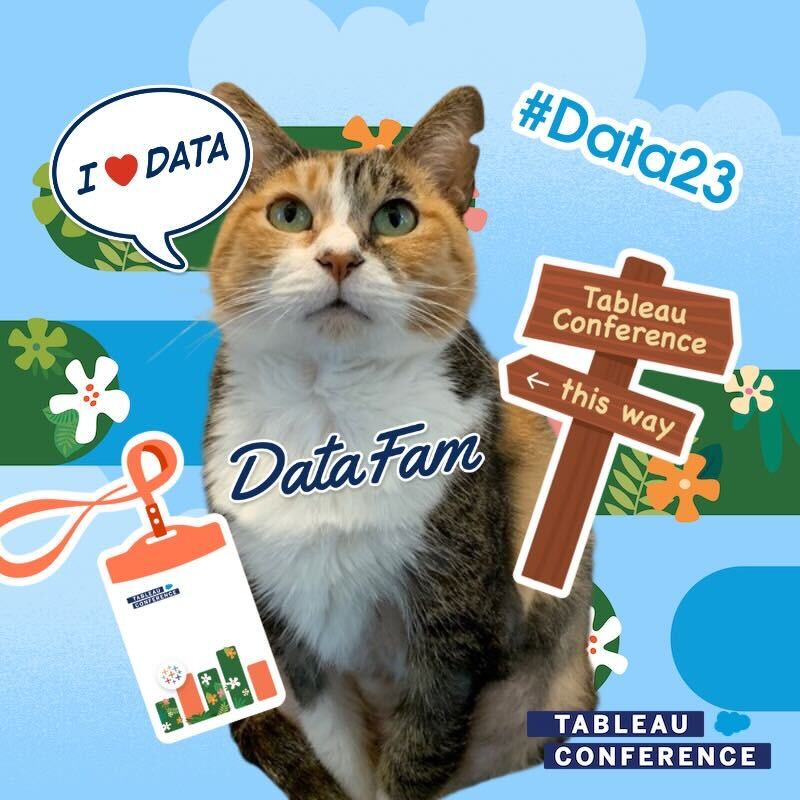 毎年恒例の‼️Tableau Conferenceバーチャルフォトブース📸がオープンしましたよ〜📣✨
現地参加・オンライン参加の皆さん、一緒に記念写真を撮りましょう✌️🧡🐱
⏬写真撮影はこちらから🖼
tc23.virtualbooth.co
#Tableau #Data23 #DataFam #TableauConference