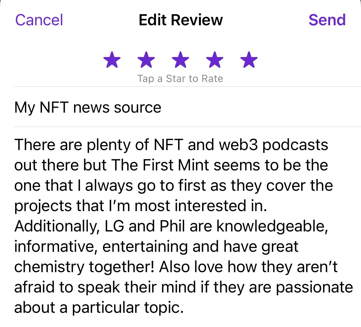 AllStarGameLuka's tweet photo. @TheFirstMint Love listening to you guys! 
⭐️⭐️⭐️⭐️⭐️ https://t.co/KnQIZfunl7