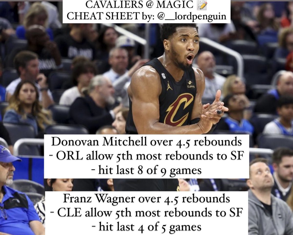 __LordPenguin's tweet image. 4/6 NBA CHEAT SHEETS 📊

Favorable Matchups 🤝 Favorable Trends

#NBA #CheatSheets #PlayerProps