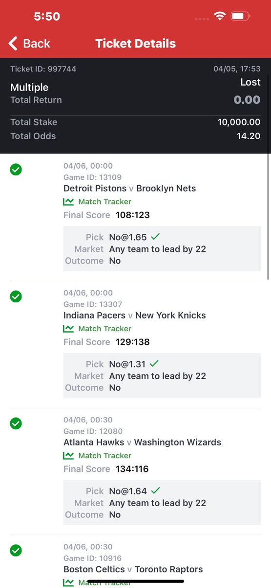 Anonymous__god's tweet photo. @BasketballProfe Boss Abeg help me check this game Abeg… e no spoil and sporty tagged it as lost https://t.co/E7JdMjqgLM