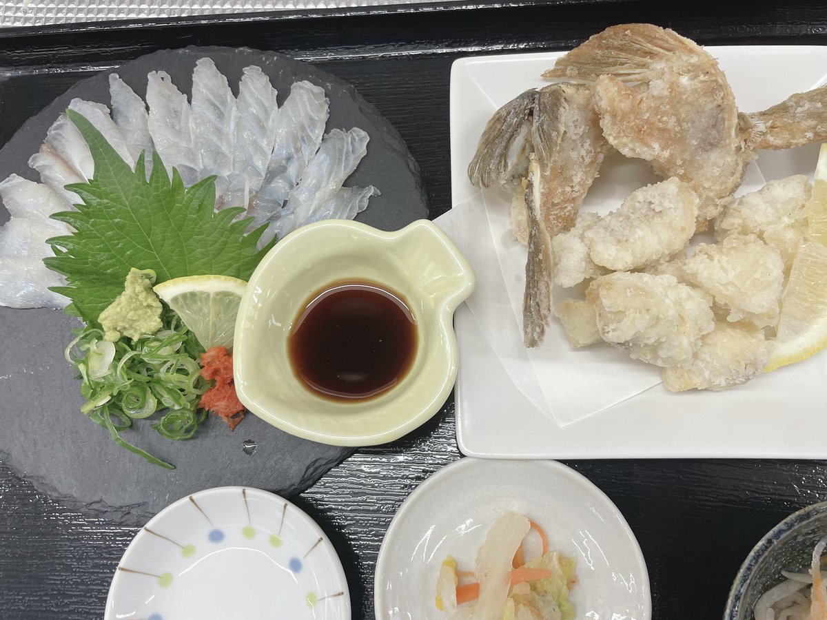 gyogyogyo312's tweet photo. 大阪産
活〆こち　お刺身、唐揚げ
こちって魚知ってる人少ないのかな？
マゴチは高級魚とも言われているくらいのなので是非お店で見かけたら食べて欲しいですね🥰
本日のお魚⤵️
#黒めばる　#ナガス鯨　#活〆カワハギ
#あじ　#活〆サクラマス　#金目鯛
#ys #さぁ行こうか　#大阪　#箕面　
#ぎょぎょぎょ https://t.co/2tyqSKeGxJ