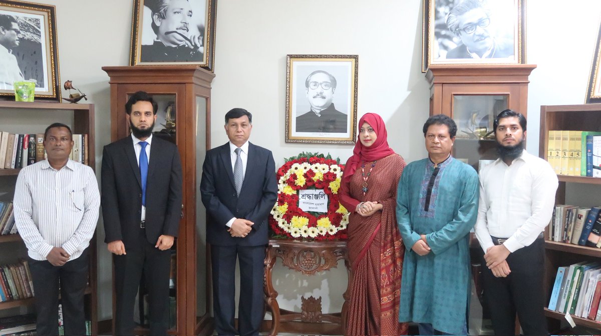 MMostafizRahman's tweet photo. Commemorated the 'Historic March 7', the landmark speech of the Greatest Bengali of all time Father of the Nation Bangabandhu Sheikh Mujibur Rahman at the Embassy of Bangladesh in Jakarta. https://t.co/FxgXIWUJMB