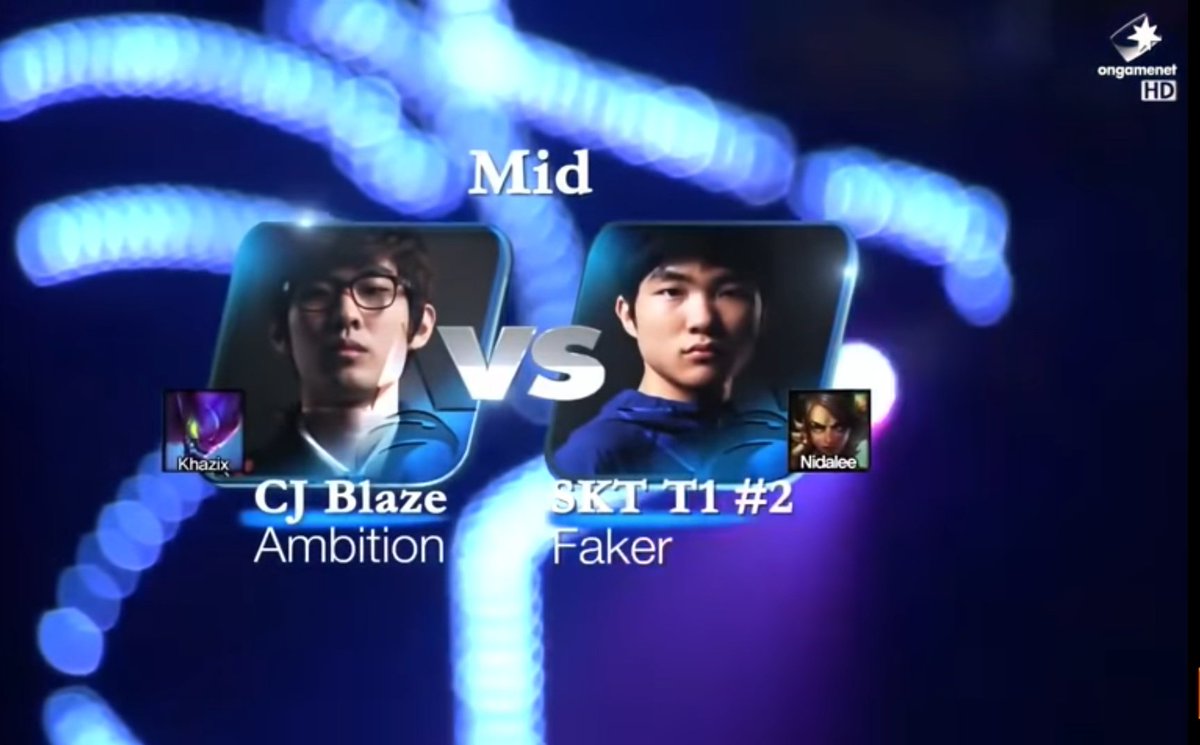 FionnOnFire's tweet photo. April 6, 2013 

An amateur League of Legends player under the ID "Faker" played in his first-ever professional televised match with he faced off against powerhouse CJ Entus Blaze 

10 years later, he's won ten domestic titles, 2 MSI titles and played in five World Championship finals, hoisting the Summoner's Cup on three occasions 

Then.
Now.
Forever.
Faker.