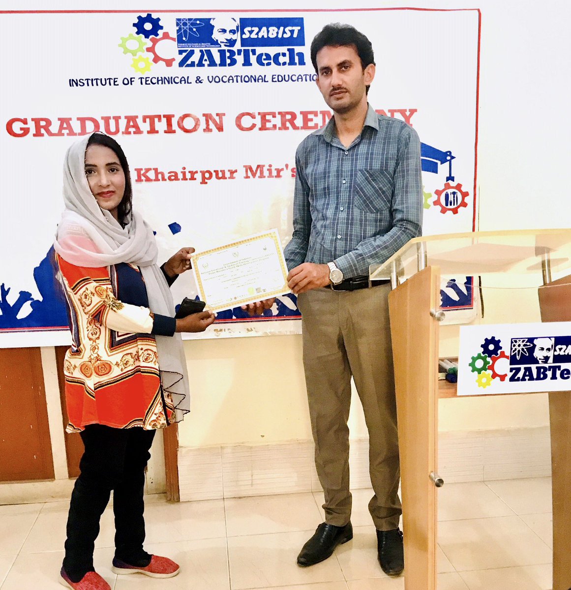 SzabistZabtech's tweet photo. #CertificateDistributionCeremony of #BeauticianTrade under NAVTTC Kamyab Jawan Batch-3 held at #SZABISTZABTechiTVE Khairpur Mir’s where #graduates also shared their experiences about their #newstartups.
We wish them #goodluck in their new startups.
#ZABTech #KhairpurMirs #TVET https://t.co/1yjXtEMTLp