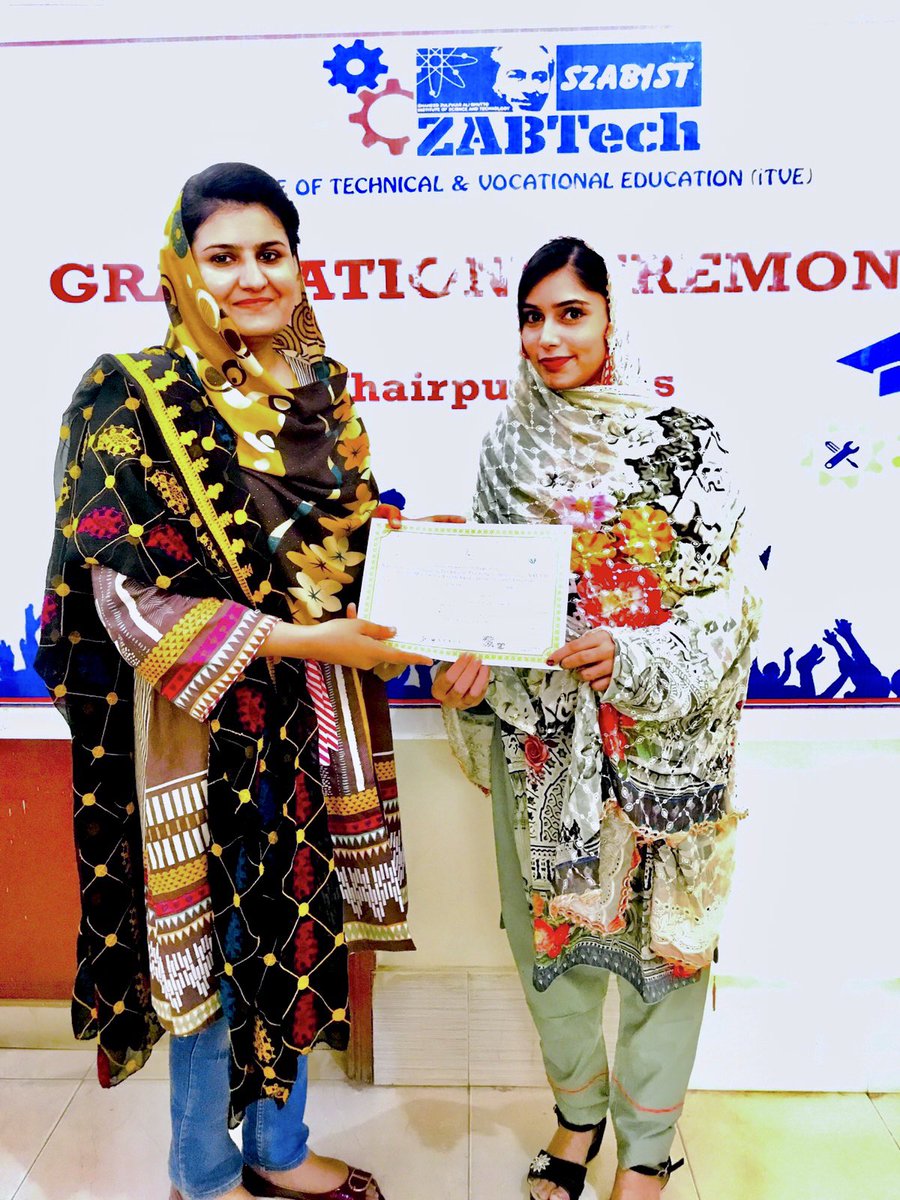 SzabistZabtech's tweet photo. #CertificateDistributionCeremony of #BeauticianTrade under NAVTTC Kamyab Jawan Batch-3 held at #SZABISTZABTechiTVE Khairpur Mir’s where #graduates also shared their experiences about their #newstartups.
We wish them #goodluck in their new startups.
#ZABTech #KhairpurMirs #TVET https://t.co/1yjXtEMTLp