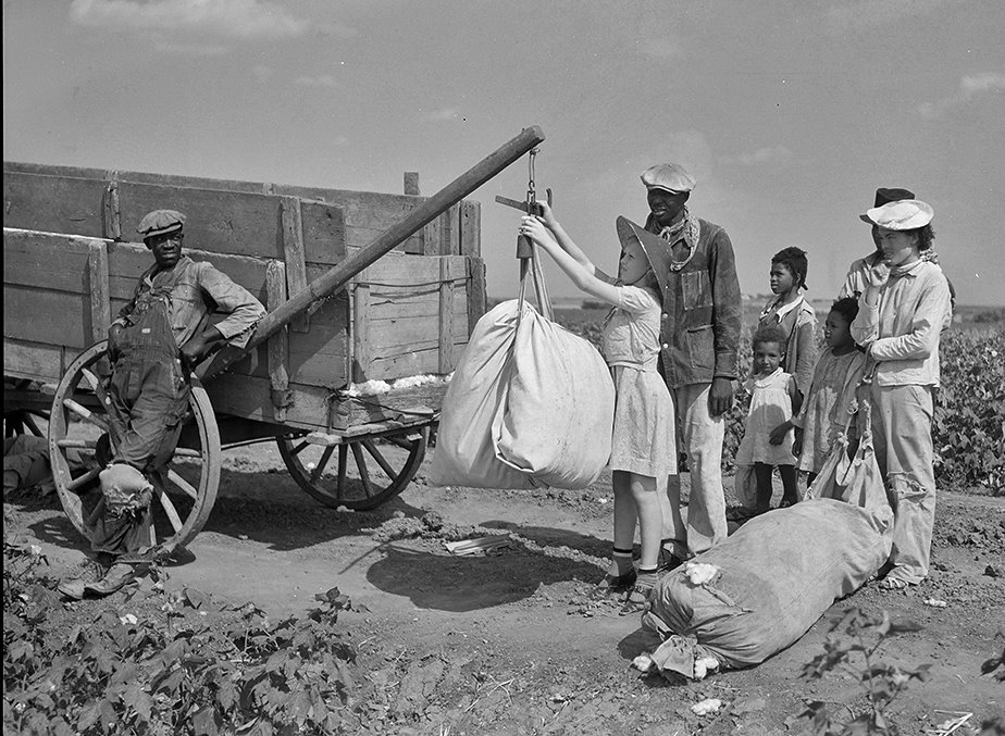Traces of Texas on Twitter "Cotton farmer's daughter weighing cotton on a farm in the Texas