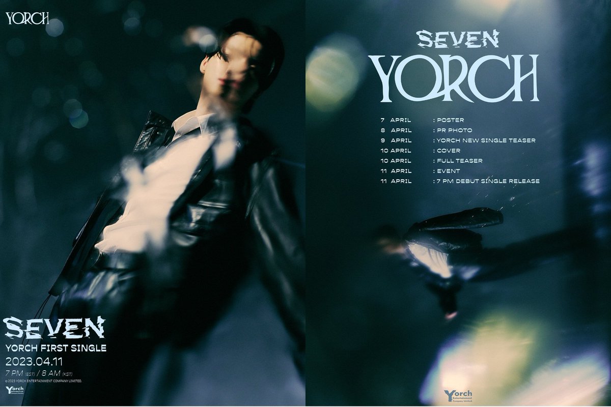 YORCH ยอร์ชยงศิลป์ เตรียมเดบิวต์ซิงเกิ้ลเเรกเพลง SEVEN
ภายใต้สังกัดค่าย YorchEntertainment
📍 วันที่ 11 เมษายนนี้!

#yorch_yongsin #ยอร์ชยงศิลป์
#YORCH #YorchEntertainment #SEVEN
