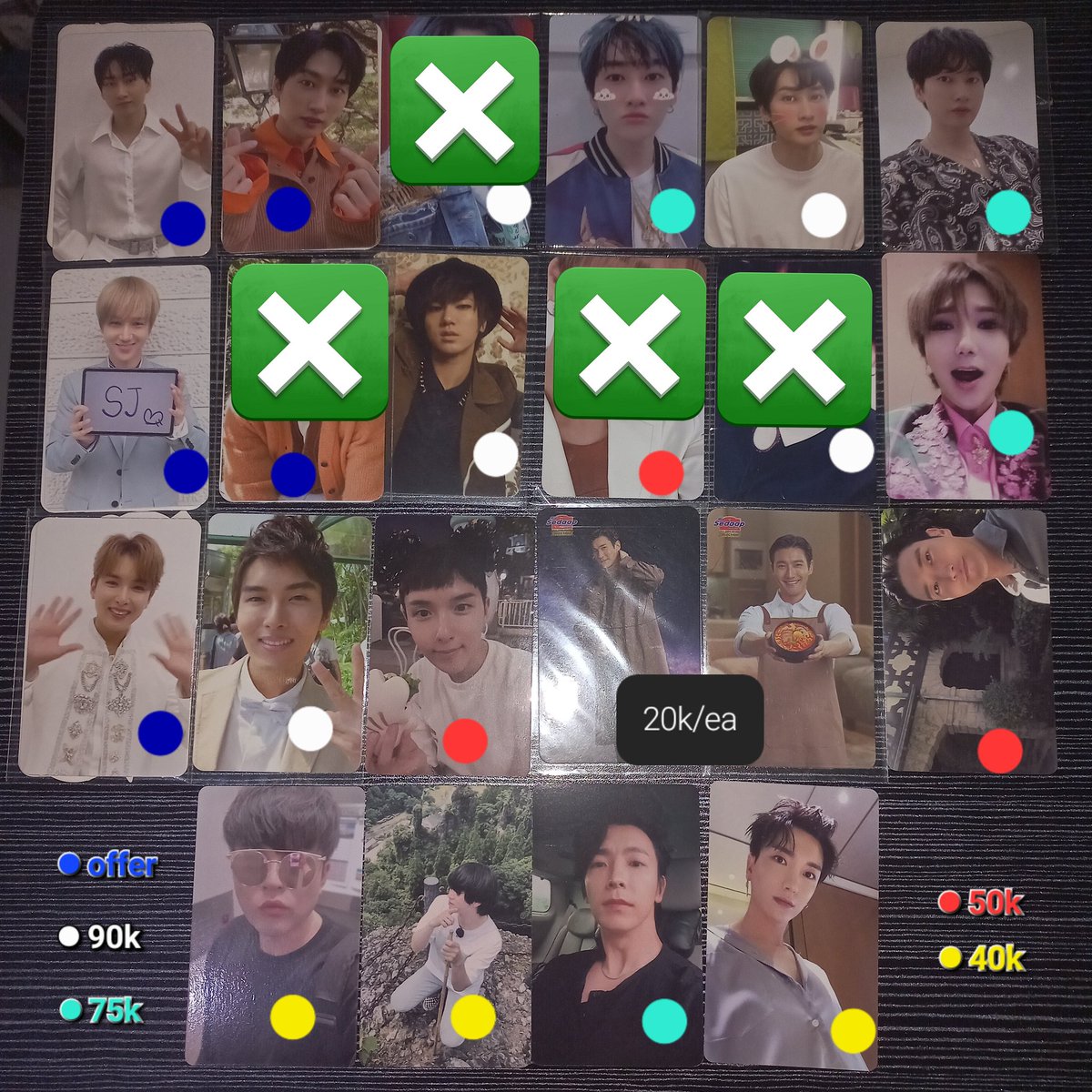 ❗️UPDATED❗️ wts lfb rare item photocard super junior

📍Jogja 🇲🇨
✅️ take bulk nego
✅️ keep/book event
✅️ dp/split payment
✅️ ww shipment (INA adress/shopee export)
❌️SENSITIVE BUYER/HNR❌️

t: wts pc suju yesung eunhyuk ryeowook beyond live super show 15th fanmeeting
