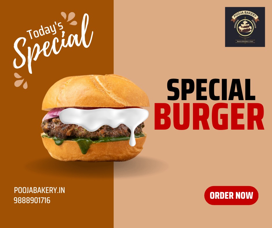BakeryPooja's tweet photo. Special Menu:-
Special Burger ✅

Grab now 📲

#poojabakery #snackfood #snacks #burger #specialmenu #specialburger #burgerporn #bakery #baking #trending #viral #explorepage #explore #foryoupage #foryou #instafood #instadaily #instagram #bathinda #bhatinda #punjab https://t.co/SxxSbuDCdK