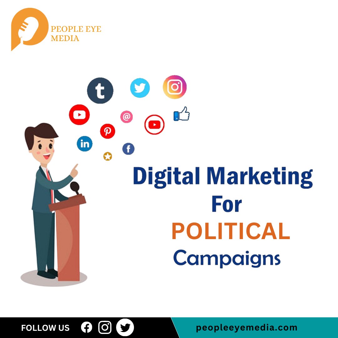 Digital marketing can be an effective tool for political campaigns as it allows politicians to reach a wider audience, engage with voters.

Follow @Peopleeyemedia
 
#DigitalPolitics
#PoliticalMarketing
#SocialMediaPolitics
#OnlineCampaigning
#DataDrivenCampaigns
#ElectionTech