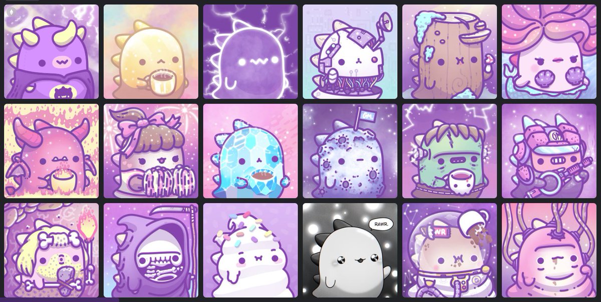 Admiring the <a href="/gmcafeNFT/">Good Morning Café 🐮☕️</a> art reveal. How I wish these were my haul 😂Congrats <a href="/BenColefax/">Ben Colefax</a> <a href="/catlady_jane/">jane 𓃠𓃠𓃠𓃠𓃠</a> on this beautiful launch 😻🎉Put your ✒️ down and check out the incredible art here: opensea.io/collection/kee…