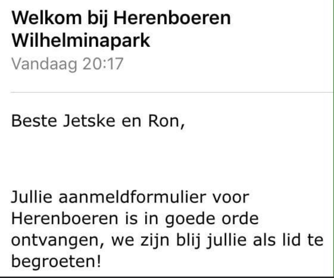 Sommige mensen vieren hun huwelijksdag, wij ons lidmaatschap bij <a href="/HerenboerenWP/">Herenboeren Wilhelminapark </a> - 6 jaar 🎉 en inmiddels 16 boerderijen draaiende en nog meer in oprichting 😍 <a href="/herenboeren/">Herenboeren</a>