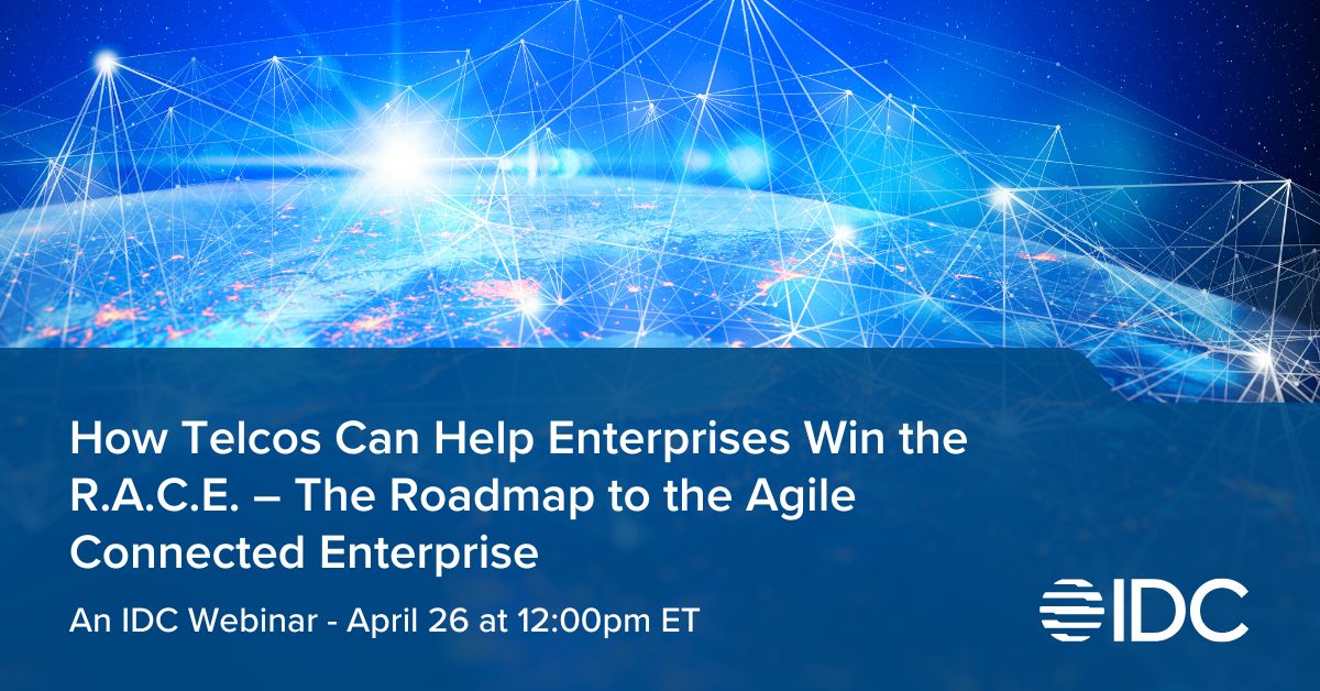 IDCLatin's tweet image. How are modern enterprises’ #connectivity needs changing? How are #TelecomServiceProviders adapting to be an essential guide on the roadmap to the agile connected #enterprise?

Join #IDC on April 26 at 12:00pm ET to find out. #IDCwebinar Register: bit.ly/3GhEZf9