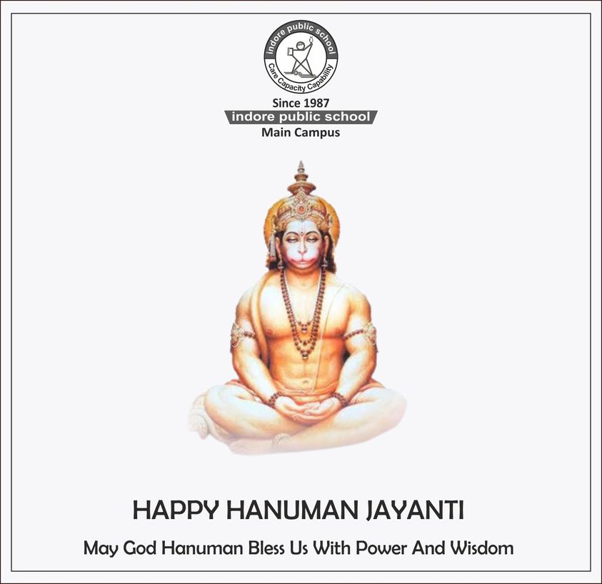indorepublicsch's tweet photo. Indore Public School Wishes Everyone A Very Happy Hanuman Jayanti !!!
#HanumanJanmotsav #HinduFestival #JaiShreeRam #Hinduism #HanumanJi #Bajrangbali #Balaji #Lord #Protection #Prasad #Prayers #HanumanChalisa #JaiShriRam #Ramayana #Ayodhya #Religious #HanumanJayanti #PublicSchool https://t.co/bQud8Pkteh