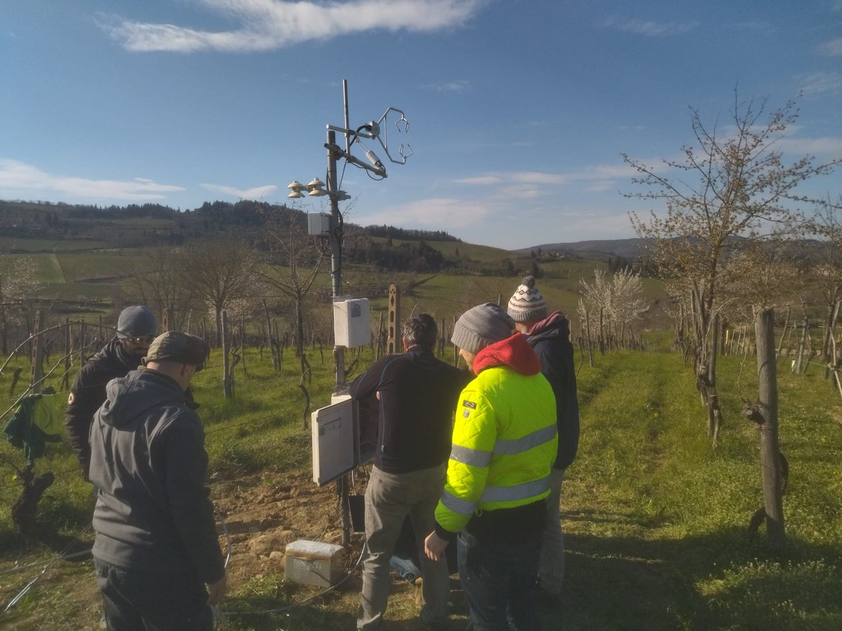 pennalp's tweet photo. New #eddy #covariance tower in our #experimental #vineyard in Tuscany to study #water #fluxes #evaporation #transpiration #isotopes. Thanks @PBenettin @Christi05356915 @fgiannetti_FRS. #project related to @ca19120 @COSTprogramme, supported by @snsf_ch @DagriUnifi @Hydrology_IRPI https://t.co/SSXIKV167j