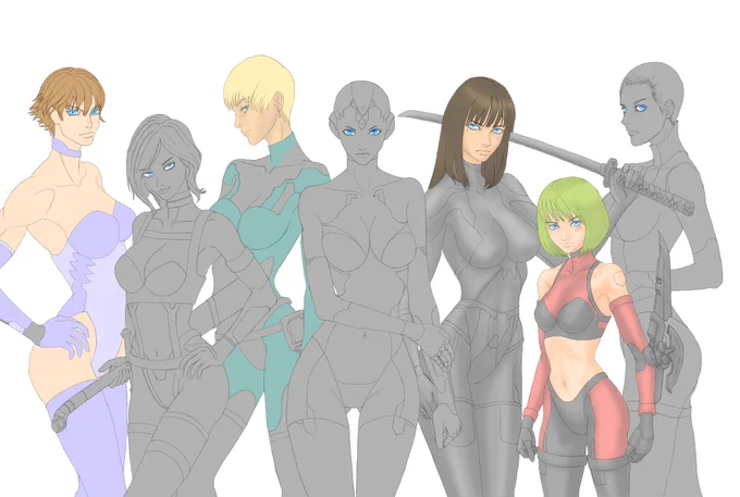 お昼休みの進捗新旧イラスト比較成長を確認したいけど、そんなにしてなくてw 