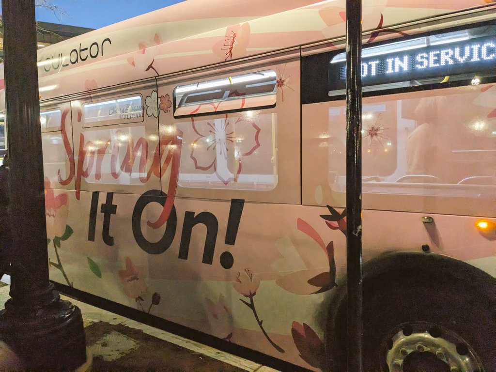 This bus and its terrific driver saved the day for my tired family after a long and lovely afternoon and evening viewing the cherry blossoms last Sunday #BlossomRideDC